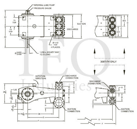 Wheatley HP360 (308T-7) Triplex Plunger Pump